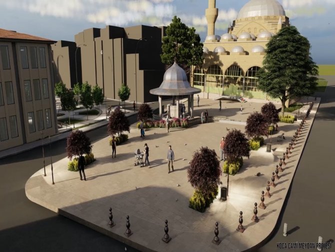 Burhaniye’de Kocacami Meydan Projesi Başlıyor