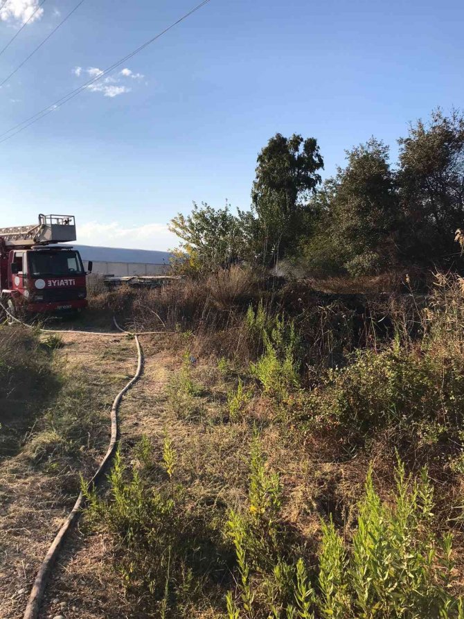 Eski Mezarlıkta Çıkan Yangın Korkuttu
