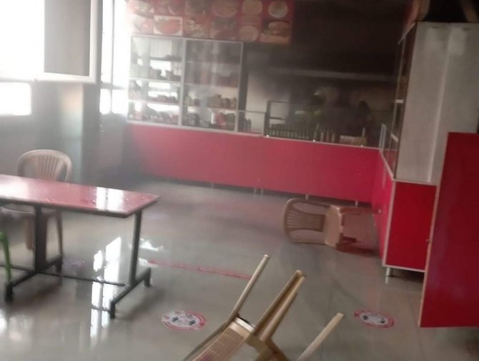 Hatay’da Okul Kantininde Yangın