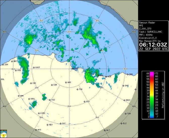 Samsun’a Kuvvetli Yağış Ve Rüzgar Uyarısı