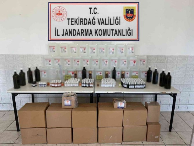 Tekirdağ’da 2 Ton Kaçak İçki Ele Geçirildi
