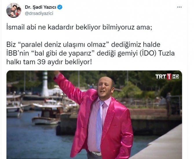 Şadi Yazıcı’dan, Ekrem İ̇mamoğlu’na İ̇do Tepkisi