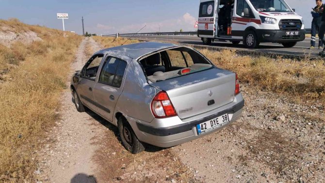 Kontrolden Çıkan Otomobil Şarampole Devrildi: 1 Yaralı