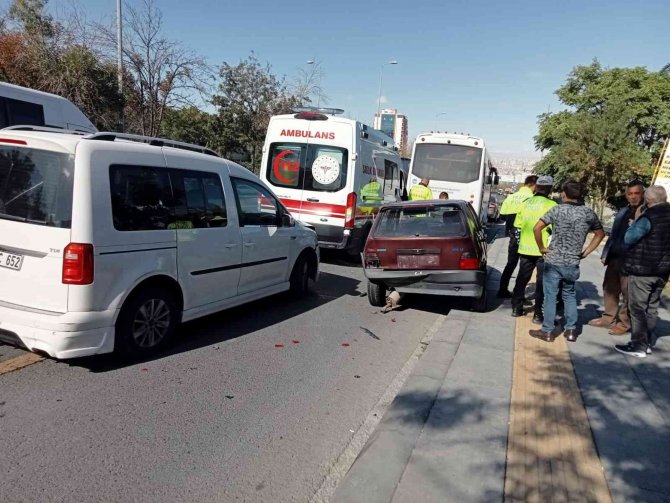 Başkentte Zincirleme Trafik Kazası: 2 Yaralı