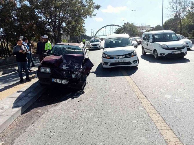 Başkentte Zincirleme Trafik Kazası: 2 Yaralı
