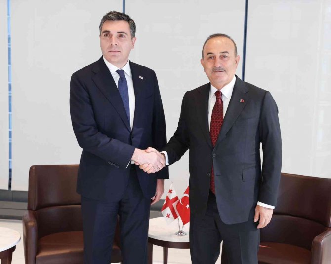 Çavuşoğlu, Bm 77. Genel Kurul Başkanı, Belarus Ve Gürcistan Dışişleri Bakanlarıyla Görüştü
