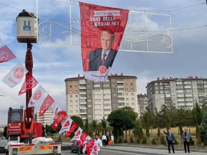 Erzurum Mhp Genel Başkanı Dr. Devlet Bahçeli Mitingine Hazır