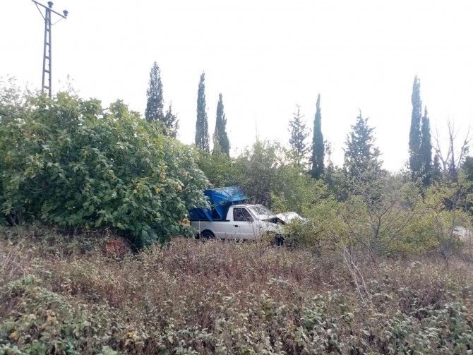 Virajı Alamayan Araç Ağaçlık Alana Uçtu, Sürücü Kayıplara Karıştı