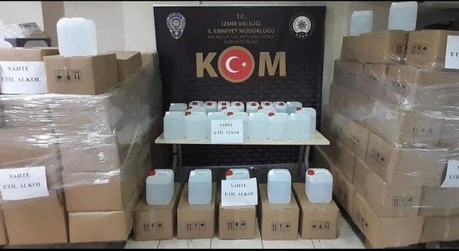 Dezenfektan Görünümünde Satışa Sunulan 8 Ton Sahte Etil Alkol Ele Geçirildi