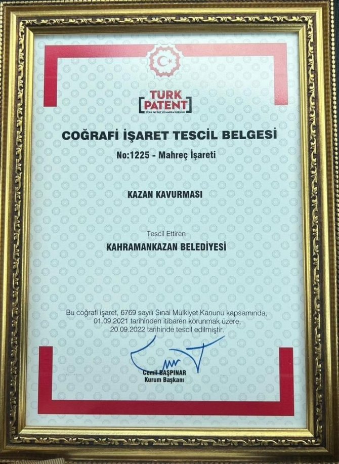 Kahramankazan Kavurması Tescillendi