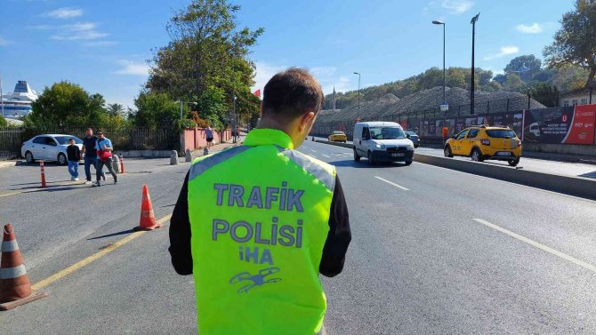 Fatih’te Dron Destekli Trafik Denetimi Yapıldı
