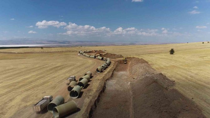 Kayseri Bünyan Sarıoğlan Sulaması’nda Çalışmalar Devam Ediyor