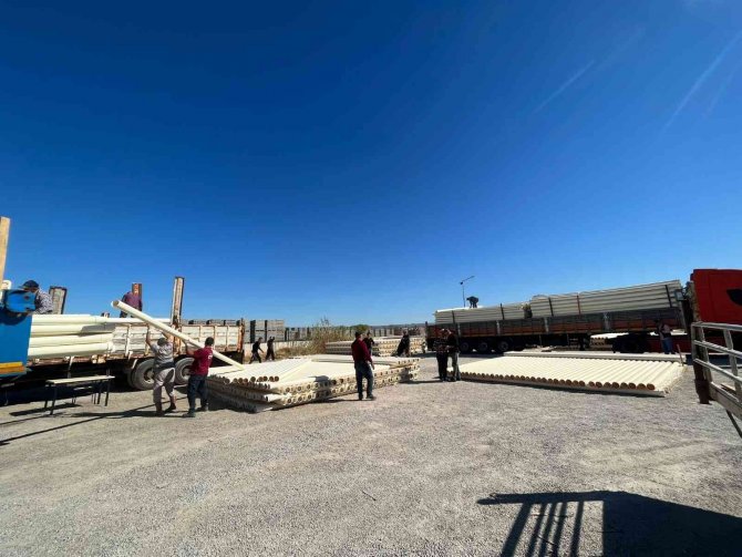 Sulama Kooperatiflerine Boru Dağıtımı Sürüyor