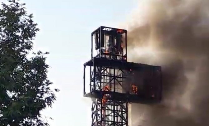 Şanlıurfa’da Baz İstasyonu Alev Alev Yandı