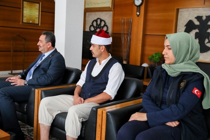 İ̇tfaiye Personeli Başkan Bilgin’i Ziyaret Etti