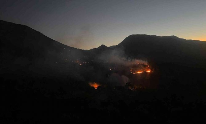 Adıyaman’daki Orman Yangınına Havadan Ve Karadan Müdahale Ediliyor