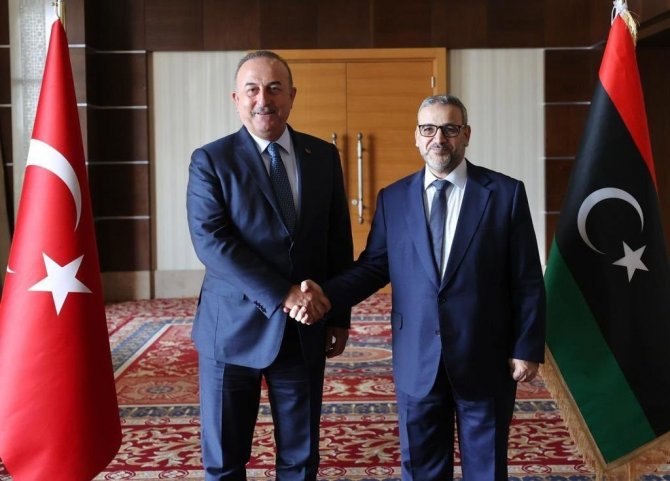 Dışişleri Bakanı Çavuşoğlu, Libya Yüksek Devlet Konseyi Başkanı El-meşri İle Bir Araya Geldi