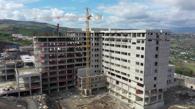 Samsun Şehir Hastanesi’nin Kaba İnşaatı Yüzde 75 Tamamlandı
