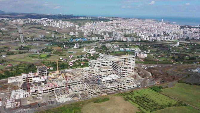 Samsun Şehir Hastanesi’nin Kaba İnşaatı Yüzde 75 Tamamlandı