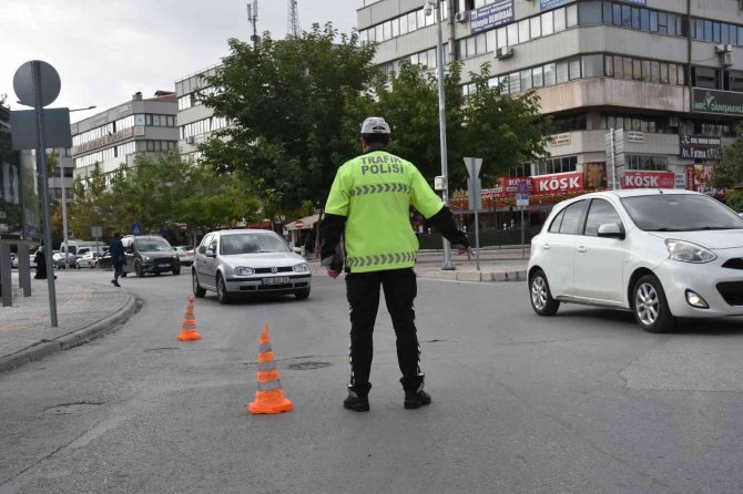 Konya Emniyetinden Dronlu “Yaya Önceliği” Denetimi