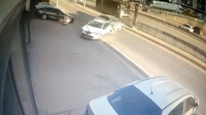 Çekmeköy’de İlginç Kaza Kamerada