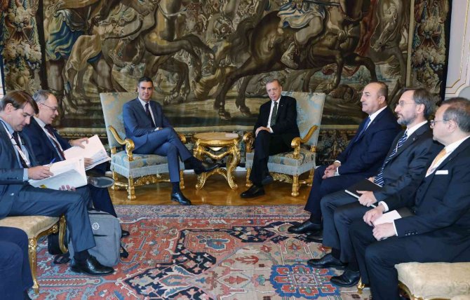 Cumhurbaşkanı Erdoğan, İ̇spanya Başbakanı Sanchez’i Kabul Etti