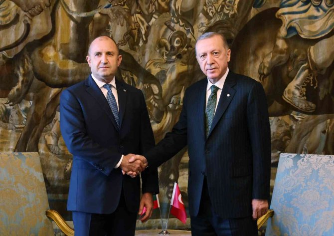 Cumhurbaşkanı Erdoğan, Bulgaristan Cumhurbaşkanı Radev İle Görüştü