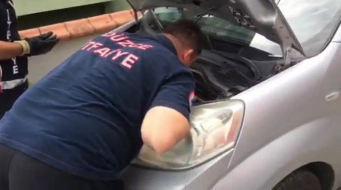 Aracın Motor Kısmına Giren Kedi İnatçı Çıkınca İşe Taksiyle Gitmek Zorunda Kaldı
