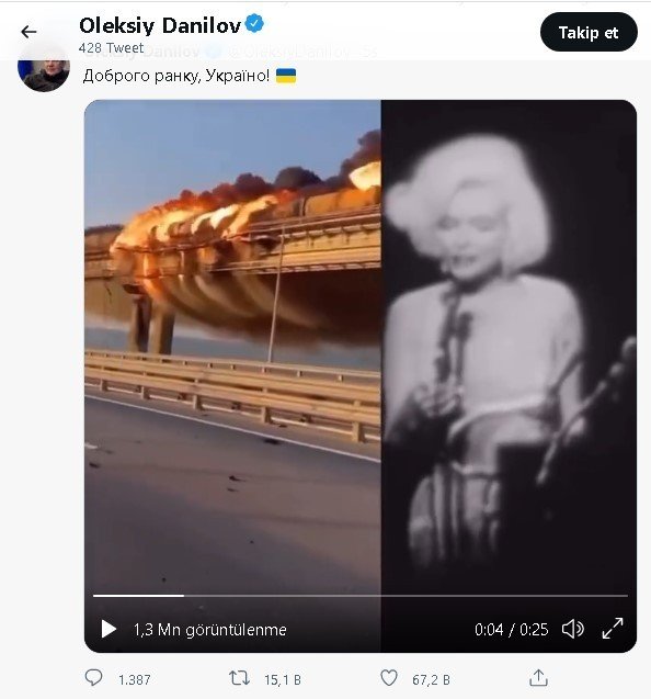 Ukrayna’dan Dikkat Çeken "Kırım" Paylaşımları: "Şafak Söküyor, Köprü Güzelce Yanıyor"