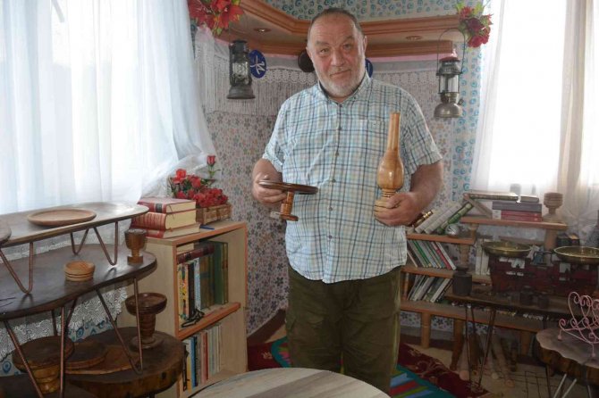Emekli İmam Ahşapla Sanatı Buluşturdu
