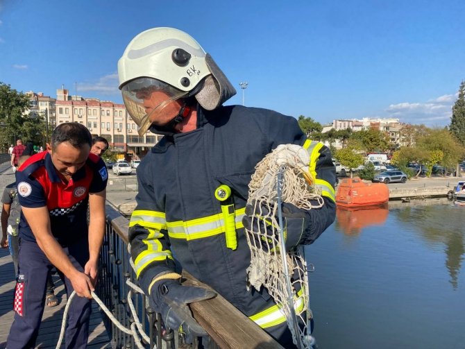 Çanakkale’de Kanadı Kırılarak Köprü Ayağında Mahsur Kalan Martı, Böyle Kurtarıldı