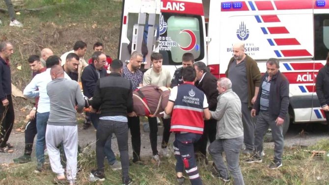 Maltepe’de Otomobil Dereye Uçtu: 4 Yaralı