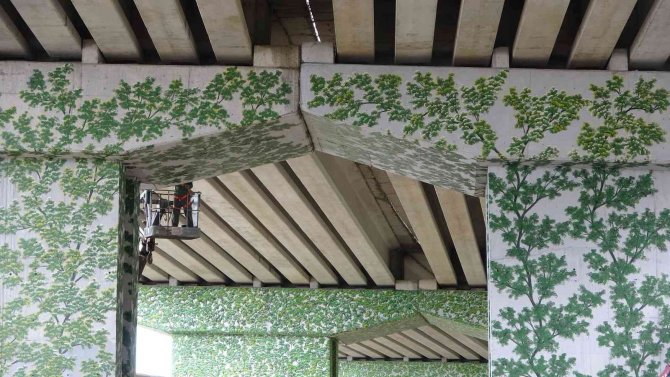 Trabzon’da Viyadükler Böyle Süsleniyor.