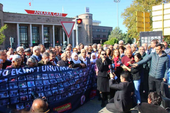 Ankara Garı Patlamasında Hayatını Kaybeden 103 Kişi Anıldı