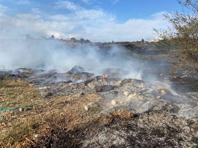 Antalya’da Çalılık Alandaki Yangın Büyümeden Söndürüldü