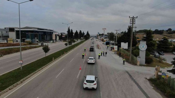 Dron Destekli Trafik Uygulamasında Sürücülere Ceza Yağdı