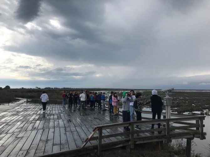 Öğrenciler Deltada Kuş Gözlemledi