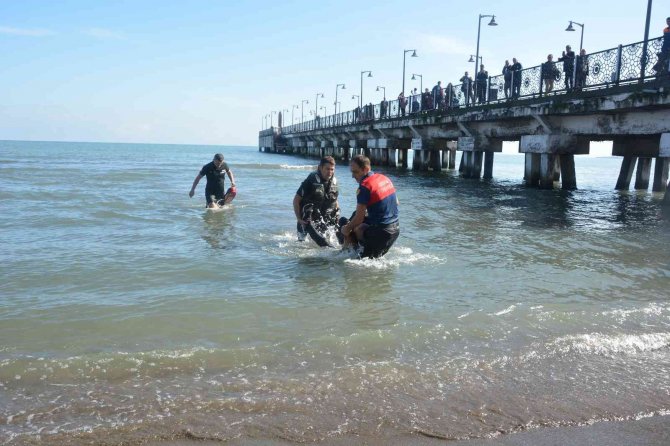 Ordu’da İskeleden Denize Atlayan Şahsı İtfaiye Kurtardı