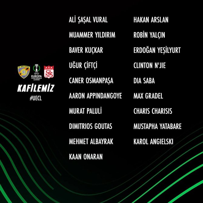 Sivasspor’un Ballkani Kafilesi Belli Oldu