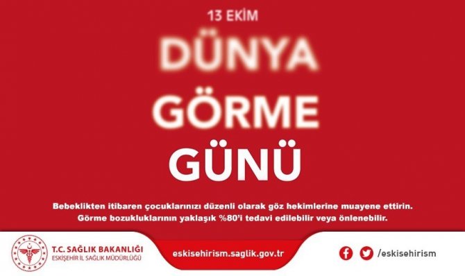 İ̇l Sağlık Müdürü Bilge: “Görme Duyusu, Hayatın Her Alanında Oldukça Önemlidir”