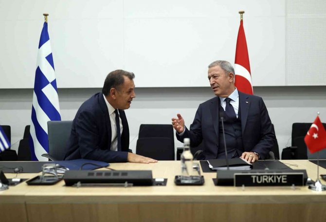 Bakan Akar, Yunan Mevkidaşı Panagiotopoulos İle Görüştü