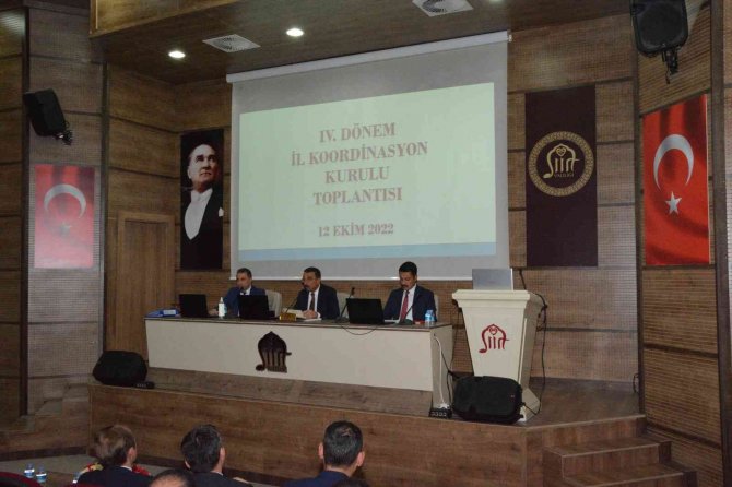 Siirt’te İ̇l Koordinasyon Kurulu Toplantısı Gerçekleşti