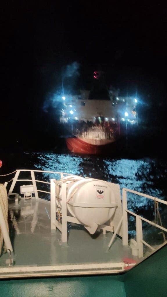 İ̇stanbul Boğazı’nda Yük Gemisi Arıza Yaptı