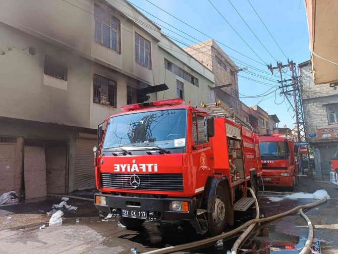 Gaziantep’te İplik Atölyesinde Yangın