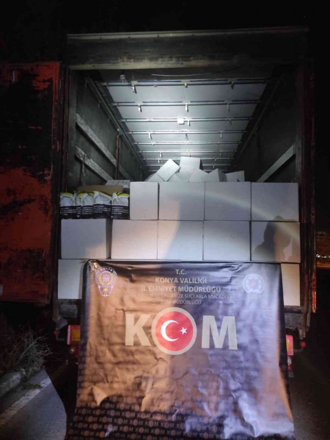 Konya’da 4 Milyon 610 Bin Adet Makaron Ele Geçirildi