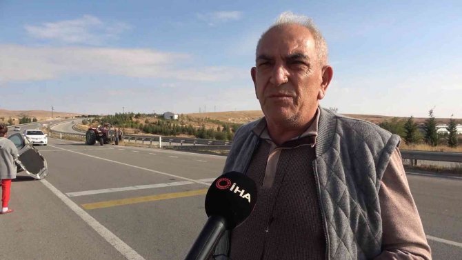 Traktör Otomobil İle Çarpıştı: 1 Yaralı