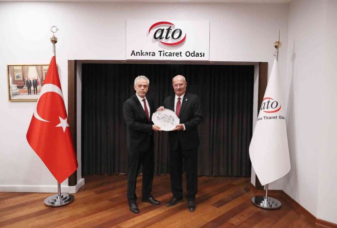 Kktc Büyükelçisi Korukoğlu’ndan Ato Başkanı Baran’a Ziyaret