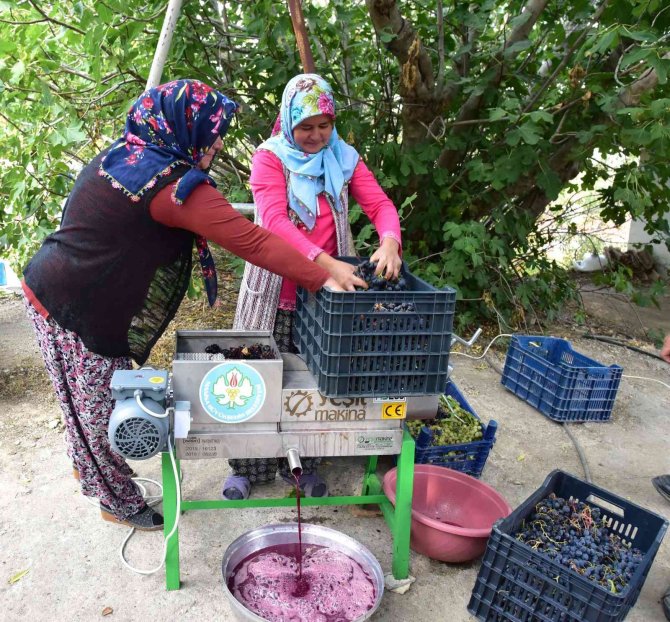 Manisa Büyükşehir Belediyesinden Gördes’e Üzüm Sıkma Makinesi