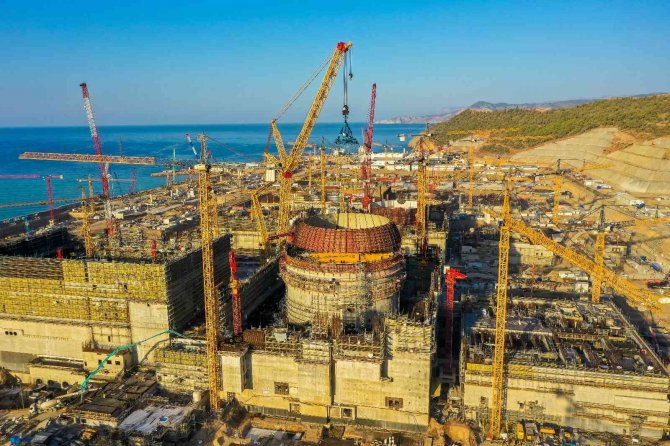 Akkuyu Ngs’nin 1’inci Ünitesinde İç Koruma Kabuğu Tamamlanıyor