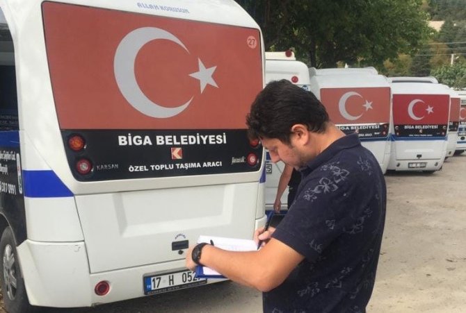 Biga Zabıtasından Ulaşım Araçlarına Ve Kantinlere Denetim